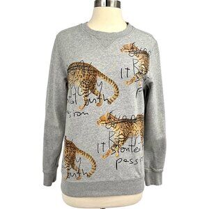 Antony Morato Surreal Rhapsody Sweatshirt Gray Jungle Cat Leopard Size S Unisex